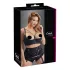 Cottelli Plus Size - reggiseno sollevaseno con spalline e anelli - nero