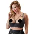 Cottelli Plus Size - reggiseno sollevaseno con spalline e anelli - nero