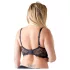 Cottelli Plus Size - reggiseno sollevaseno con spalline e anelli - nero - 85E