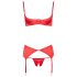Cottelli - reggiseno aperto con cuori - set lingerie rosso - 80B/M