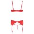 Cottelli - reggiseno aperto con cuori - set lingerie rosso - 85B/L