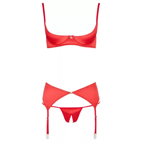 Cottelli - reggiseno aperto con cuori - set lingerie rosso - 85C/L