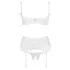 Cottelli - reggiseno sollevatore con lacci e pizzo - bianco - 80B/M