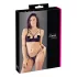 Cottelli - reggiseno aperto con anelli e tanga - nero - 85C/L