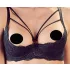 Cottelli - reggiseno aperto con anelli e tanga - nero - 85C/L