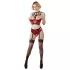 Set Reggiseno Aperto - Anelli (Rosso) - 80B/M