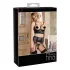 Abierta Fina - completo intimo con pizzo e cinturini - nero