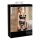 Abierta Fina - scintillante set lingerie in pizzo con cinghie (nero) - 85C/L