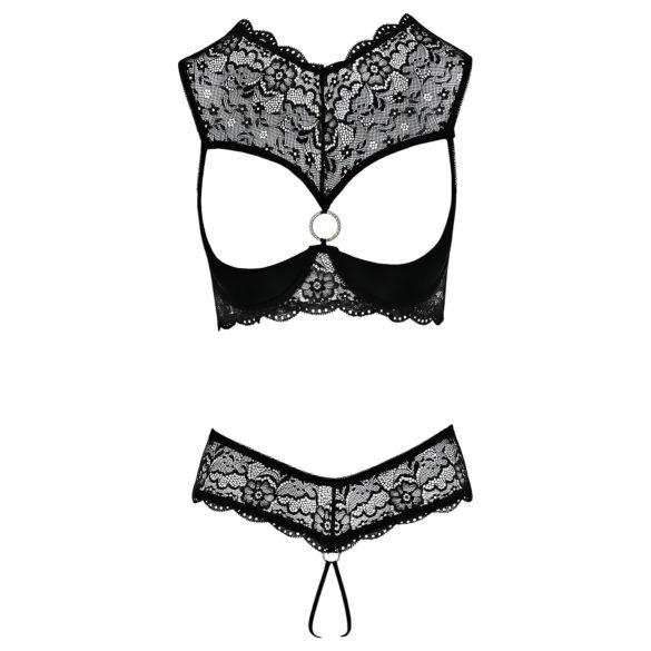 Cottelli - set reggiseno aperto - nero