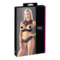 Cottelli - set reggiseno aperto - nero - 80B/M
