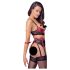 Cottelli Bondage - Set reggiseno push-up in pizzo opaco (rosso) - XL