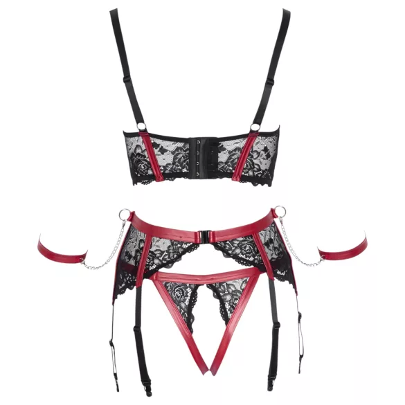 Cottelli Bondage - reggiseno aperto con pizzo - rosso - XL