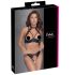 Cottelli - set reggiseno sollevante con pizzo e colletto (nero) - 85B/L