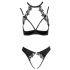 Cottelli - set reggiseno sollevante con pizzo e colletto (nero) - 85B/L