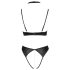 Cottelli - set reggiseno sollevante con pizzo e colletto (nero) - 85B/L