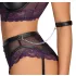 Cottelli Bondage - set reggiseno e manette per le braccia (nero-viola)