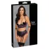 Cottelli Bondage - set reggiseno e manette per le braccia (nero-viola)