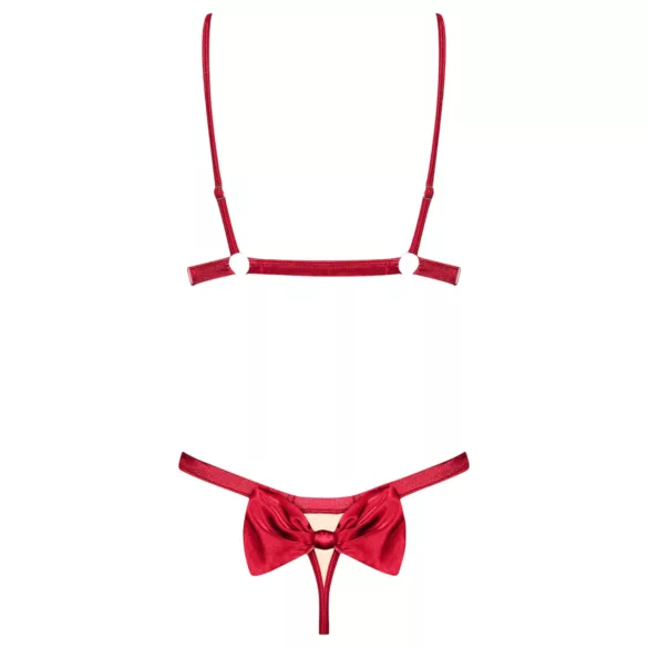 Obsessive - set lingerie sexy - pizzo rosso - L/XL