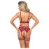 Abierta Fina - reggiseno a catena con slip - rosso