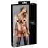 Cottelli Bondage - body harness bikini decorativo lucido - nero