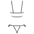 Cottelli Bondage - body harness bikini decorativo lucido - nero