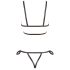 Cottelli Bondage - body harness bikini decorativo lucido - nero - L