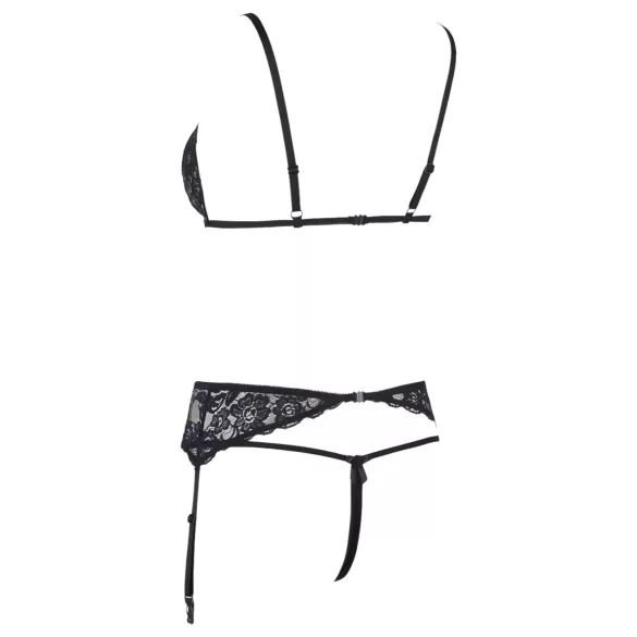 Cottelli - completo intimo aperto in pizzo nero - L