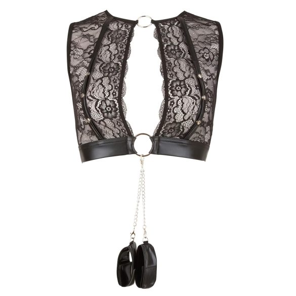 Cottelli Bondage - set intimo sexy pizzo 4 pezzi - L