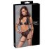 Cottelli Bondage - Set reggiseno con dettaglio retato (nero)