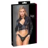 Cottelli - completo con giacchino corto in similpelle e perizoma (nero) - L