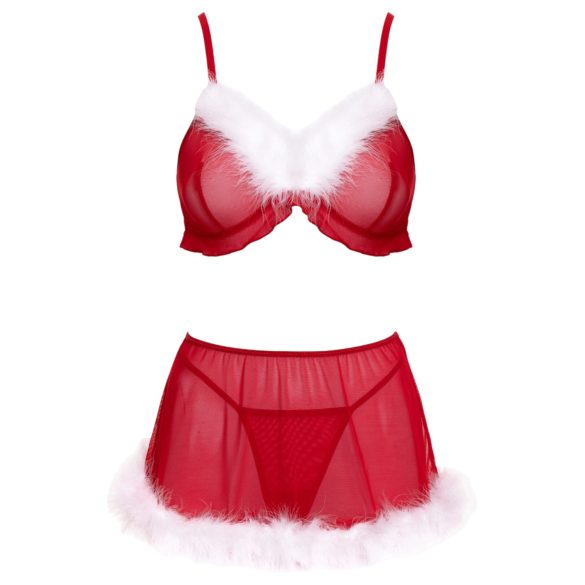 Cottelli - set di lingerie natalizia (rosso)