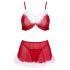 Cottelli - set di lingerie natalizia (rosso)