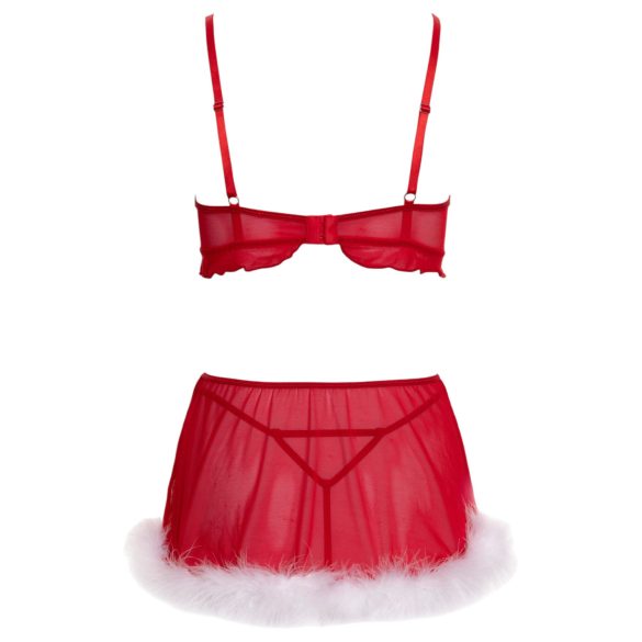 Cottelli - set di lingerie natalizia (rosso)
