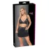 Cottelli - completo top e minigonna in similpelle (nero) - L