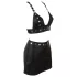 Cottelli - completo top e minigonna in similpelle (nero) - L