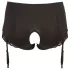 Cottelli Plus Size - perizoma aperto con reggicalze (nero) - 4XL