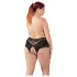 Cottelli Plus Size - slip aperto con pizzo e perle - nero