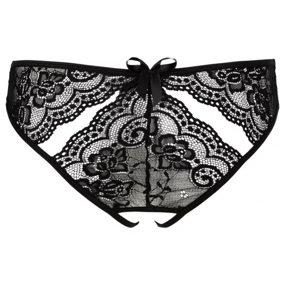 NO:XQSE - perizoma donna aperto con fiocco - nero - M