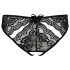 NO:XQSE - Slip da donna nero aperto con fiocco - XL