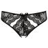 NO:XQSE - Slip da donna nero aperto con fiocco - XL