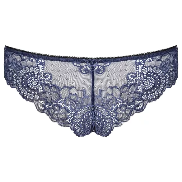 Obsessive - slip donna ricamato con fiocco - blu - L/XL