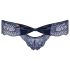 Obsessive Auroria - Slip Ricamato con Fiocco da Donna (Blu) - L/XL
