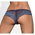 Obsessive Auroria - Slip Ricamato con Fiocco da Donna (Blu) - L/XL