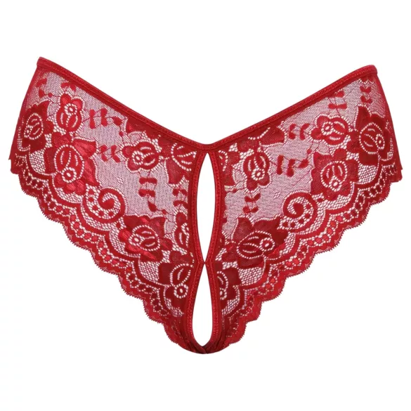 Cottelli - slip aperto in pizzo - rosso - L