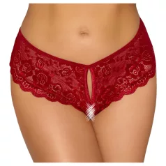 Cottelli - slip aperto in pizzo - rosso - XL