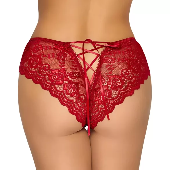 Cottelli - slip aperto in pizzo - rosso - XL