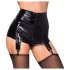 Noir - shorts lucidi con reggicalze - nero