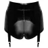 Noir - shorts lucidi con reggicalze - nero