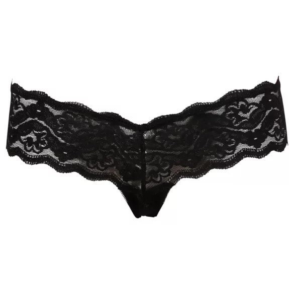 Cottelli - tanga in pizzo con perle - nero - L