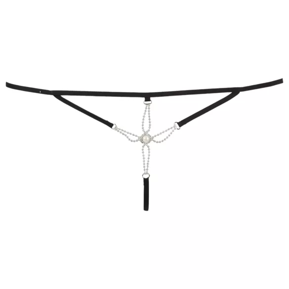 Cottelli - Perizoma donna aperto con strass - nero